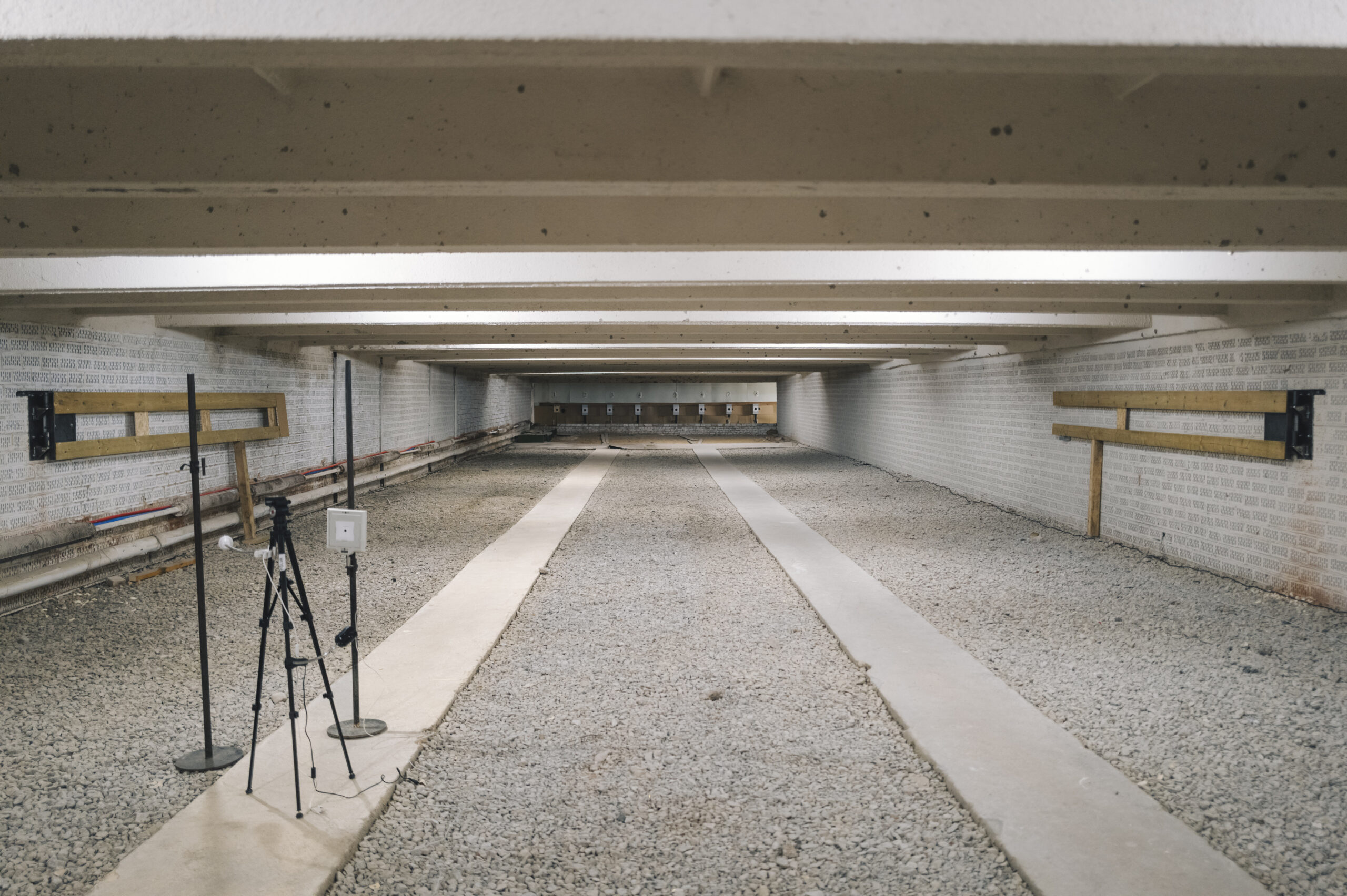 The underground shooting range at Metsa 7, the largest in the Baltics