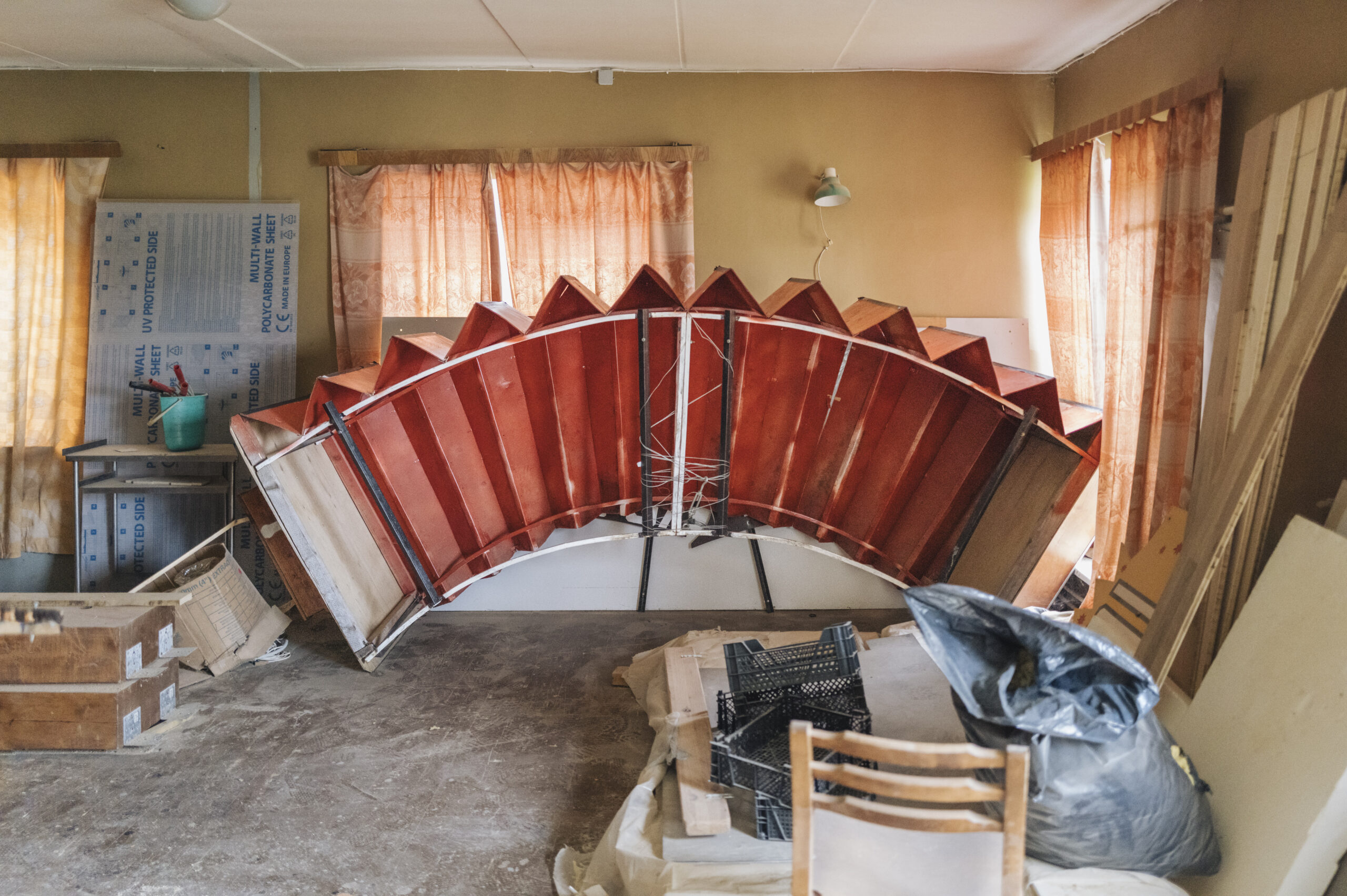 An above-ground utility room at Metsa 7 that safeguards the lõõts of Põlva, Estonia's Accordion Capital